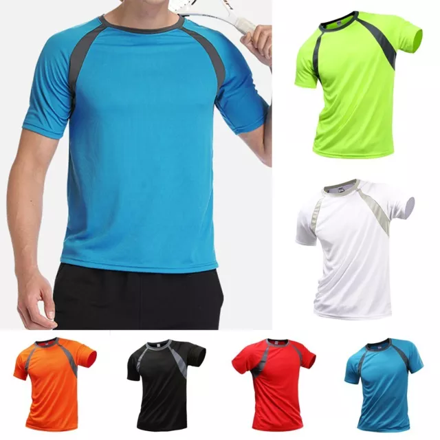 T-shirt uomo traspirante asciugatura rapida atletica leggera fresca palestra corsa top sportivi