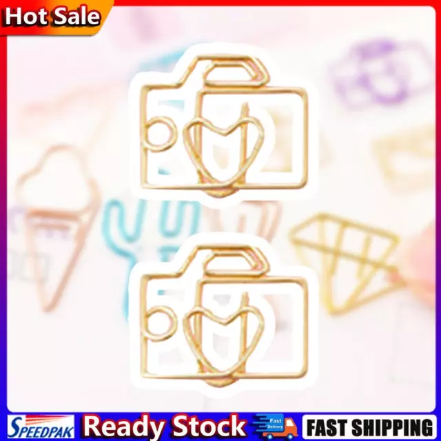 10pcs/set Books Paper Clip Creative Cartoon Paper Clip Office Supplies (Camera)