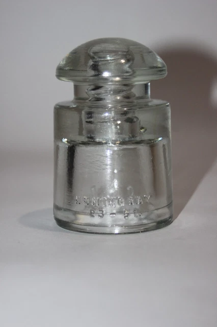Vintage CD 128 Hemingray C.S.C. Clear Glass Insulator