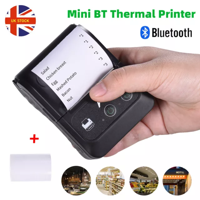 Thermal Printer Receipt Wireless Mini Pocket USB POS Compatible with Windows iOS