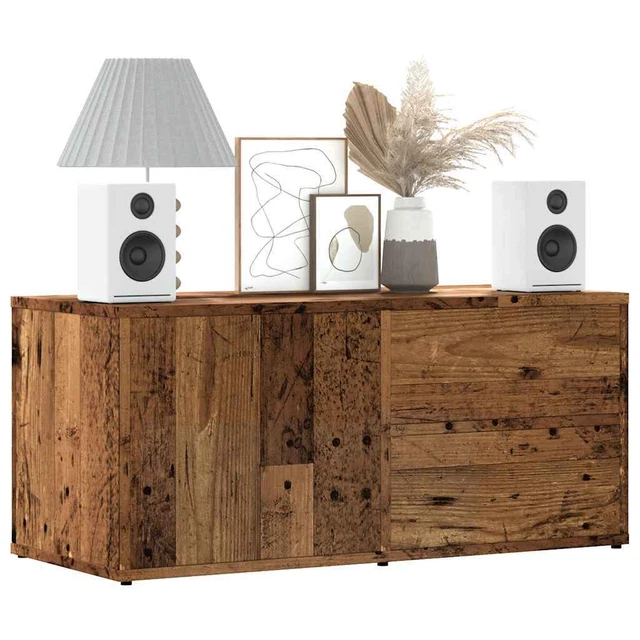 Mobile Porta TV Legno Antico 30,5x30x110 Cm Legno Multistrato