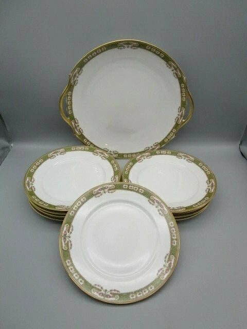 Service a dessert ancien en porcelaine de Limoges