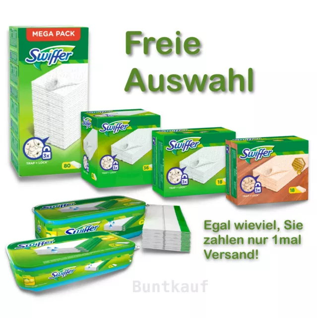 Swiffer Bodentücher Nachfüller Trocken Tücher Holz & Parkett Feuchttücher WET