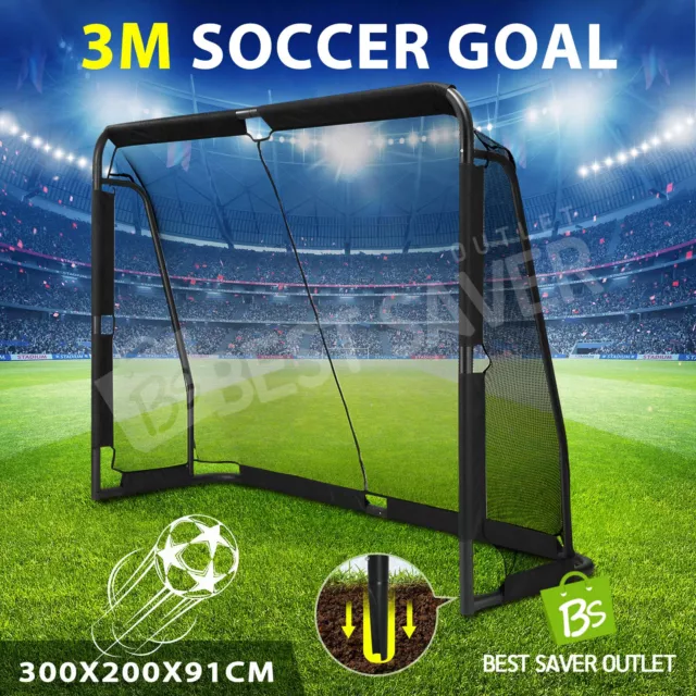 Soccer Goal Football Net Set Metal Frame Backyard Training Game Practice