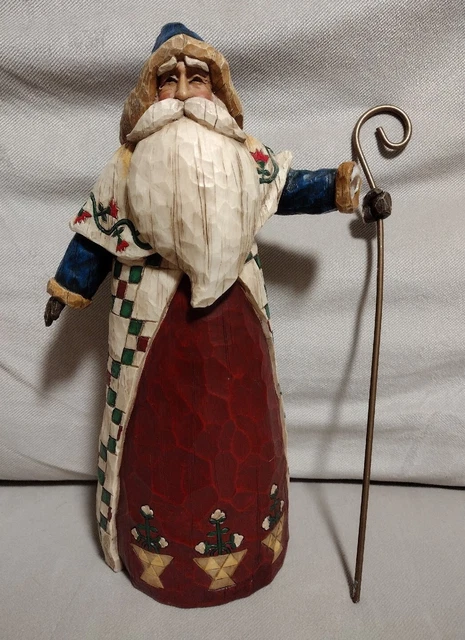 Jim Shore Heartwood Creek 105533 Santa Cane 12" Figurine Enesco 2002 Damaged