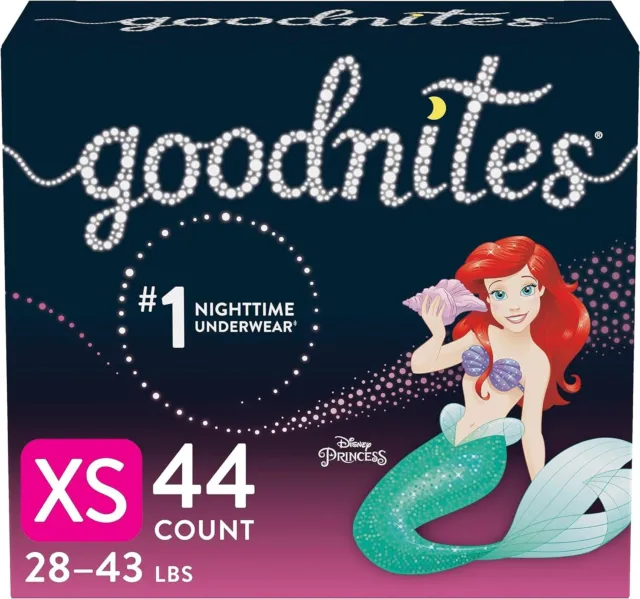14 Disney Princess Moana Goodnites Nighttime Wet Protection Underwear Girls  S/M - Shebop Beach