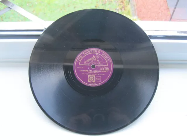 The Merry Melody Makers 78 Rpm I'm Looking Ovr A Four Leaf Clover Hmv B.d.1203 2