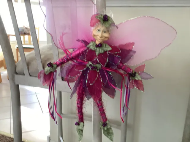 Fairy Godmother Hanging Doll Pink/Purple 15” Tall