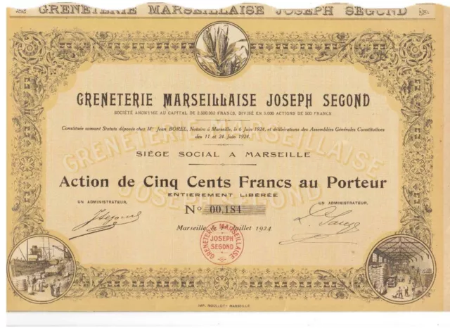 Greneterie Marseillaise Joseph Segond  1924  DEKO