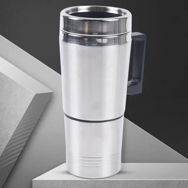 100W Stainless Steel Coffee Tumbler Keep Warm Flask Cup Car Heated Travel Mug