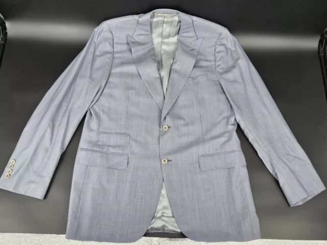 Canali 1934 Current Label Light Gray S140s Suit JACKET Sports Coat 46 L Wool