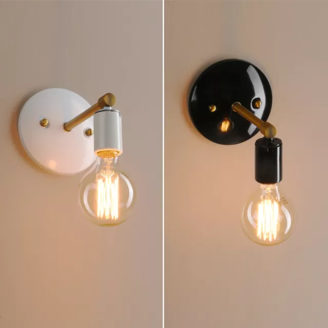 Retro Industrial Sconce Globe Ceramics Wall Lamp Antique Holder Wall Light