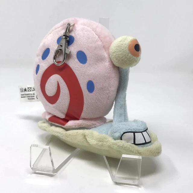 Spongebob Squarepants Gary The Snail Plush Keychain 5" Tall Circa 2009 Spongebob Squarepants Gary The Snail Plush Keychain 5" Tall Circa 2009