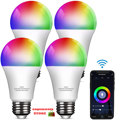 Ampoule Intelligente Wifi LED Smart Bulb E27 à Vis Connectée Alexa Google Home