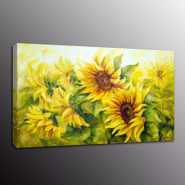 Sunflowers Flowers Painting Giclee Canvas Home Decor Prints Wall Art Pictures