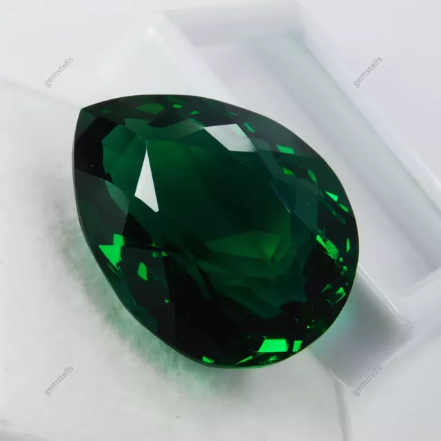 AA+ Green Topaz Loose Gemstone Certified 59 Ct Pear Shape