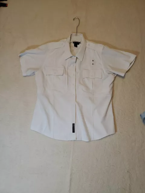 5.11 Tactical Series Uniform Shirt Women's Short Sleeve White XL Button