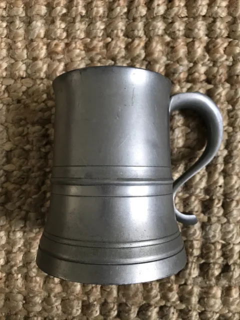 Cast Pewter Tankard Crown And Rose Made In London Vintage