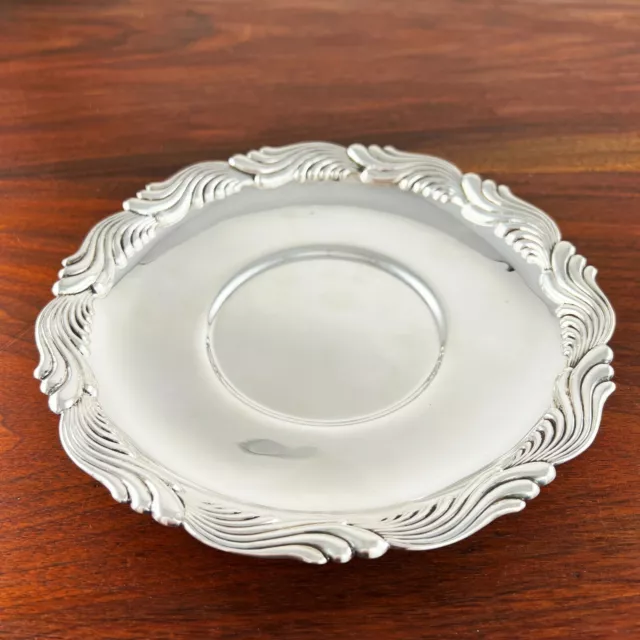 Tiffany & Co. Art Nouveau Sterling Silver Cracker Plate #8175 Wave Edge No Mono