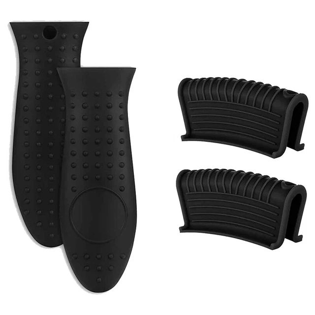 Cast Iron Skillet Handle Covers Set Non- Silicone Pot Holder Resistant for K