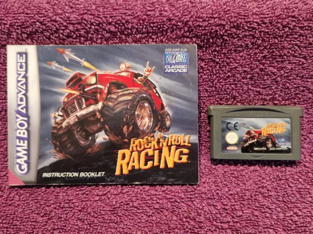 Rock 'n Roll Racing Nintendo Game Boy Advance Authentic Tested Cart + manual