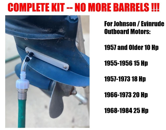 COMPLETE FLUSH KIT for 10, 15, 18, 20, 25 Hp Johnson Evinrude Outboard