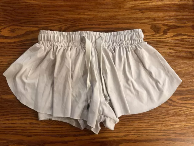 LIBERTY PRO GIRLS youth small Cream Off White butterfly shorts Cheer ...