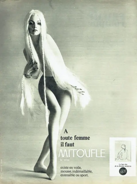publicité Advertising  1122  1967  Gef  bas & collants Mitoufle