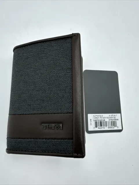 Tumi Alpha SLG Multi Window Card Case ID Wallet  NWT Leather