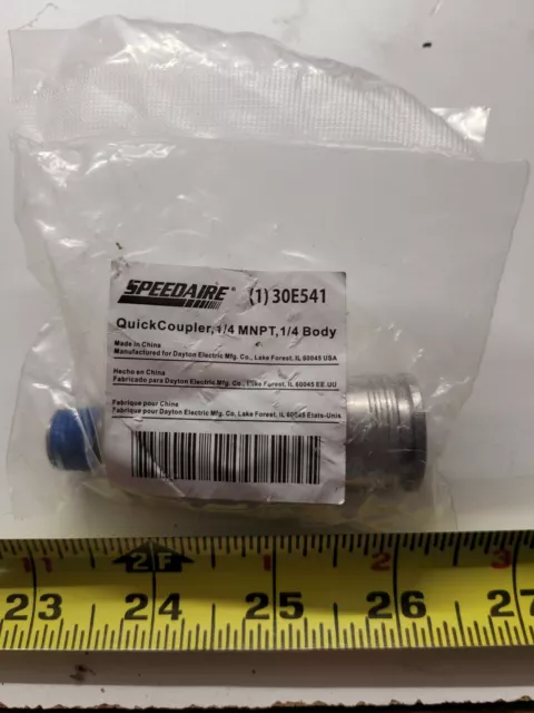 Speedaire 30E541 Quick Connect Coupling 1/4" MNPT 1/4" Body New In Package