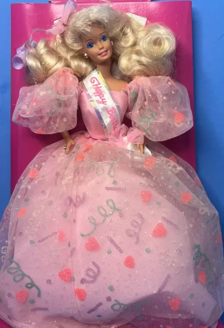 VTG 90s Barbie Doll 1990 Happy Birthday Mattel 7913