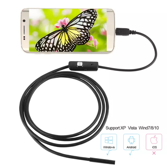 55 mm LED USB Endoscope Borescope Inspection Tube Camera For Android Mobile