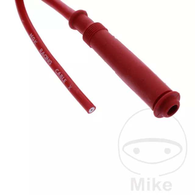 Zündkerzenstecker CR3 Racing 10/12/14 mm 0° rot NGK mit 500 mm Kabel