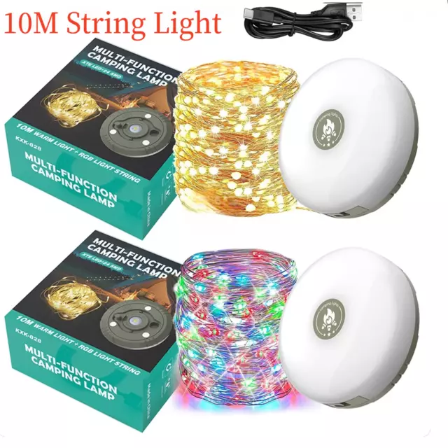 10M Outdoor Tent Colorful Atmosphere String Light USB Charging LED Camping Light