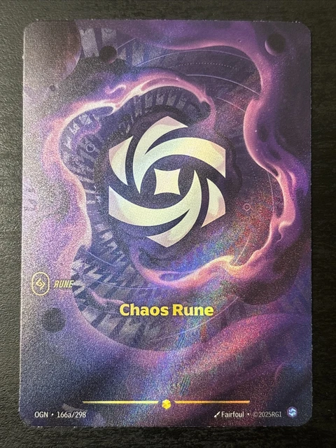 CHAOS RUNE ALT Art 166a/298 Riftbound League Of Legends Tcg Alternate ...