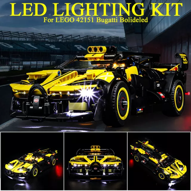 LED Light Kit for Technic Bugatti Bolide - Compatible with LEGO 42151 Set