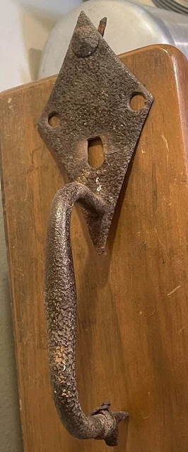 Vtg Forged Metal Farm House Barn Door Pull Handle Primitive Gate Architectural