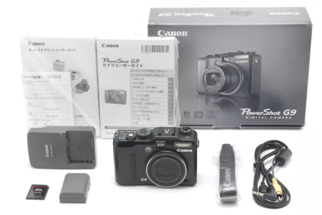 [NEAR MINT in Box] Canon PowerShot G9 Black 12.1MP Compact Digital Camera JAPAN