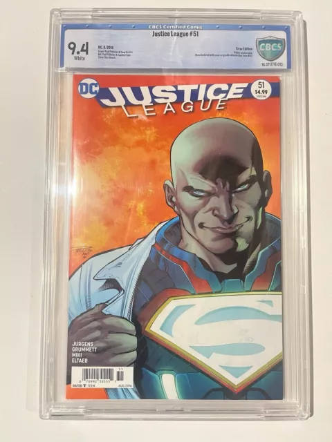 Justice League #51 - CBCS 9.4 - Recalled Error Newsstand Edition - NOT CGC