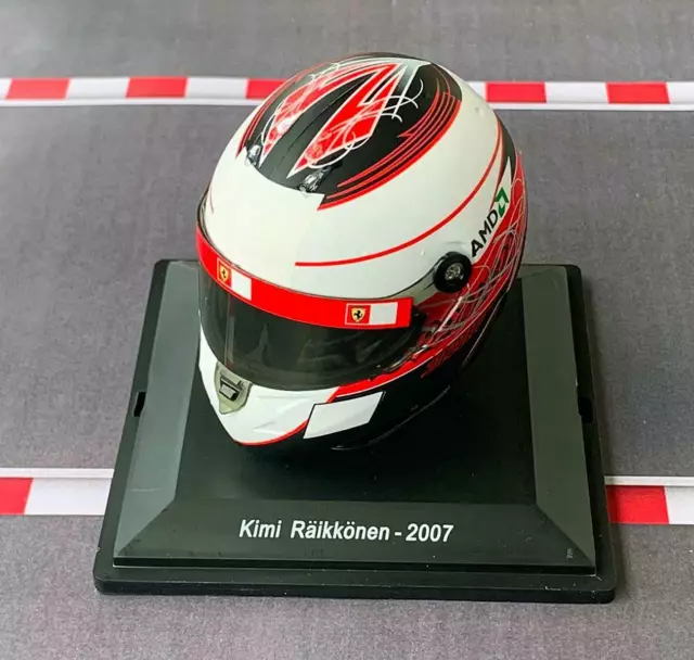 NEWS: Casco Helmet F1 KIMI RAIKKONEN 2007 FERRARI SPARK 1:5 +Mag. no Minichamps