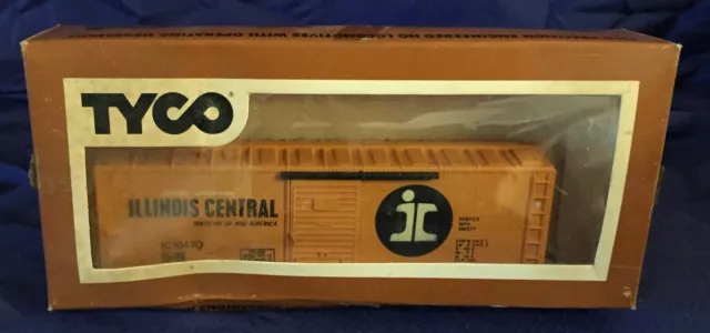 DL0205 Vtg Tyco HO Scale 40' Steel Box Train Car Illinois Central 311B