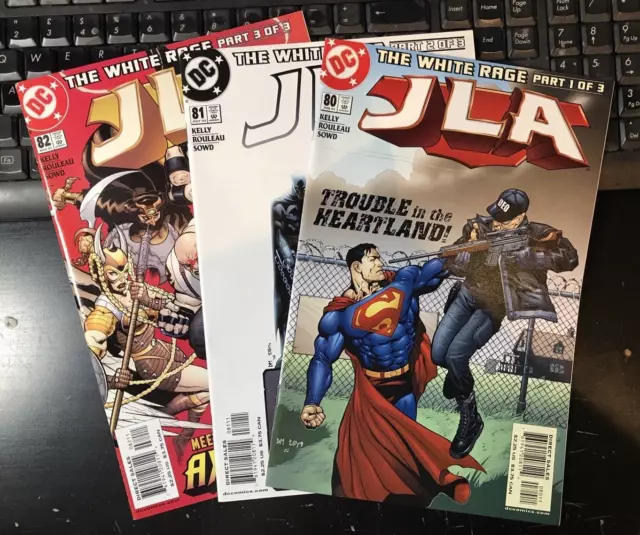 JLA  #80,#81,#82, THE WHITE RAGE Pt 1-3 - JUSTICE LEAGUE OF AMERICA - NM K147