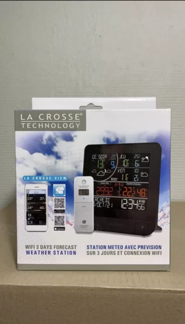 La Crosse Technology - LW3101 Station Météo Wifi avec Prévisions 3 Jours -  Gris