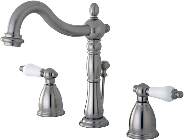Kingston Brass KB1978PL Heritage 8-Inch Adjustable Center, Brushed Nickel