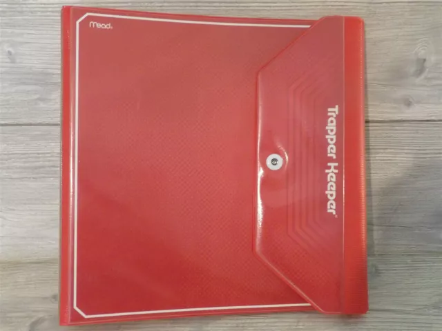 Mead, Trapper Keeper, Red, 3 Ring Binder, Folio Pocket 2013, Vintage Retro Style