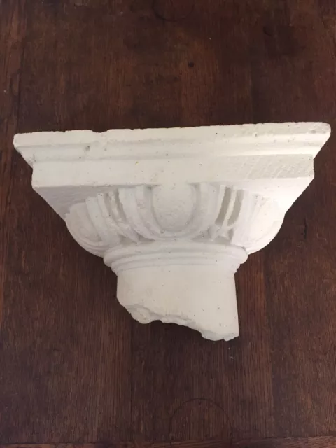 Applique Murale En Platre Style Corinthien Made In France Chapiteau Demi-colonne
