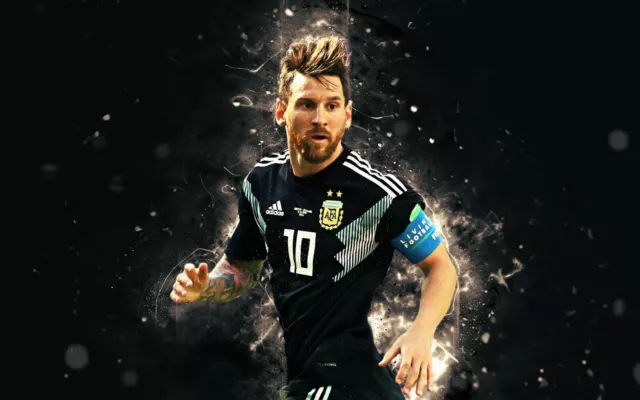 Lionel Messi Barcellona Poster Locandina 45X32Cm Argentina Calcio Mondiale