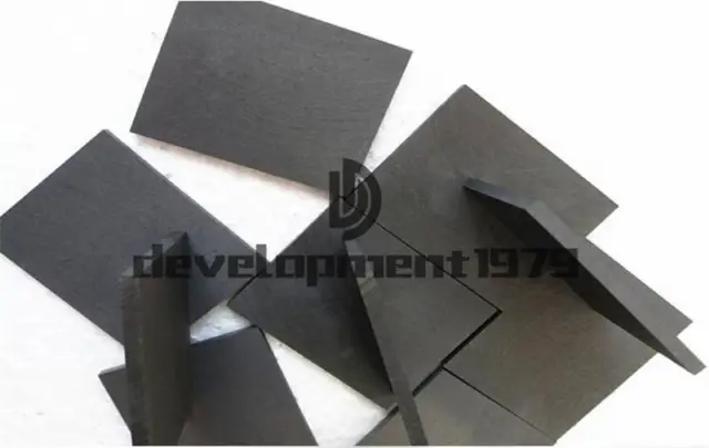 5pcs 99.99% Pure Graphite Electrode Rectangle Plate Sheet 50*40*3mm New