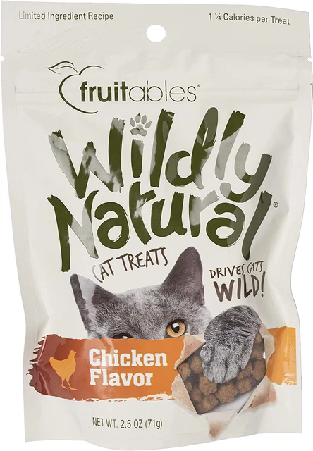 Galudos para gatos Wildly naturales, sabor a pollo, 2,5 oz