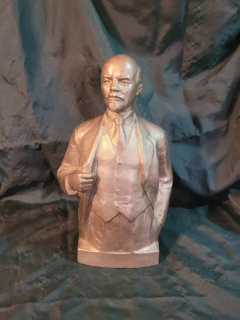 Lenin Vintage Soviet Russian Bust statue figurine USSR Communist Propaganda